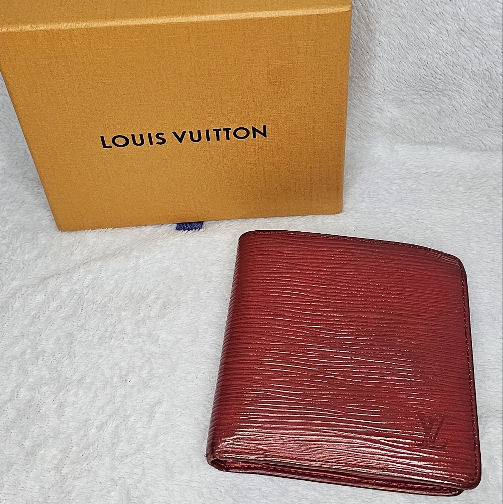 Louis Vuitton Red Epi Wallet